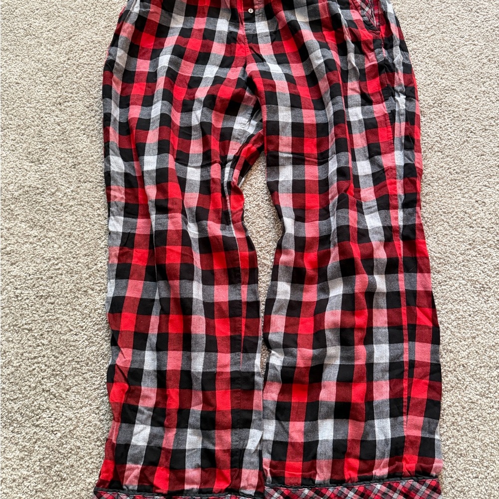 Plaid Pajama Pants - Red and Black